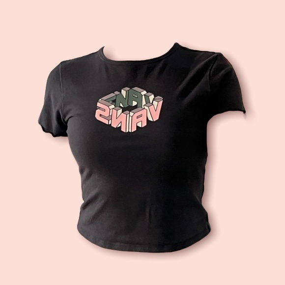 Vans Black Graphic Baby Tee - Picture 1 of 3